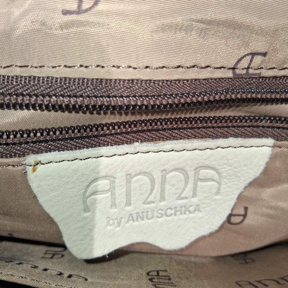 Hand-Painted Tan Butterfly Leather Bag Anna by Anushka EUC - Picture 14 of 16